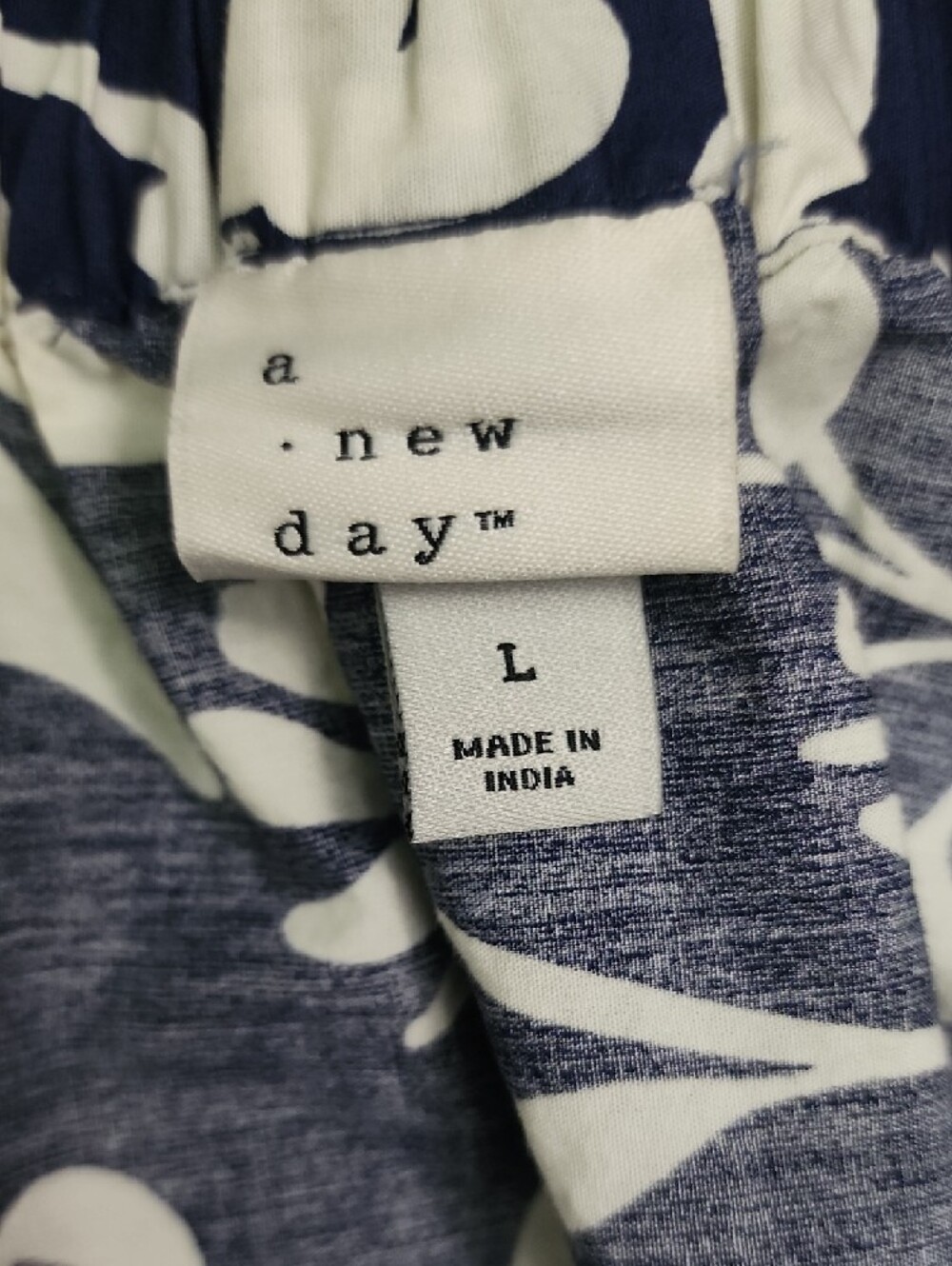 a new day Navy Floral A-Line Skirt with White Bloom Print - Picture 2 of 6